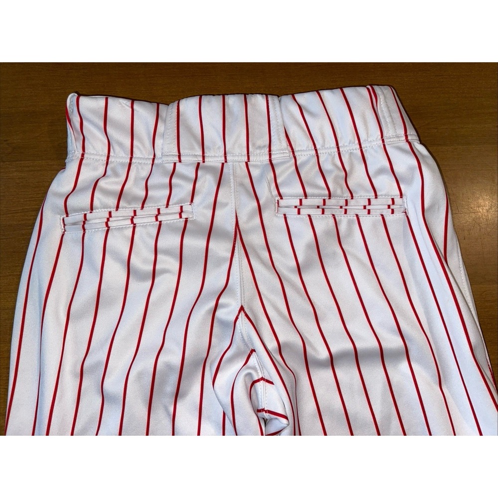 New Balance Baseball Pants Men 28 White Red‎ Stripes Sports - Picture 4 of 8